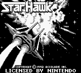 StarHawk title screen for GameBoy